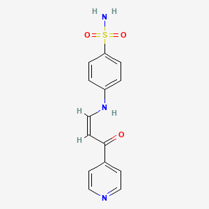 molecular formula C14H13N3O3S B5487489 4-{[3-oxo-3-(4-pyridinyl)-1-propen-1-yl]amino}benzenesulfonamide 