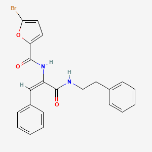 molecular formula C22H19BrN2O3 B5487496 5-bromo-N-(2-phenyl-1-{[(2-phenylethyl)amino]carbonyl}vinyl)-2-furamide 