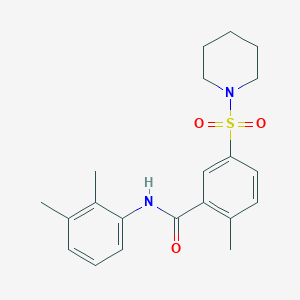 molecular formula C21H26N2O3S B5487502 N-(2,3-dimethylphenyl)-2-methyl-5-(1-piperidinylsulfonyl)benzamide 