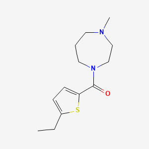 molecular formula C13H20N2OS B5487515 1-[(5-ethyl-2-thienyl)carbonyl]-4-methyl-1,4-diazepane 
