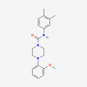 molecular formula C20H25N3O2 B5487532 N-(3,4-dimethylphenyl)-4-(2-methoxyphenyl)-1-piperazinecarboxamide 