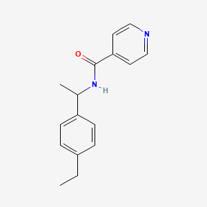 molecular formula C16H18N2O B5487538 N-[1-(4-ethylphenyl)ethyl]isonicotinamide 