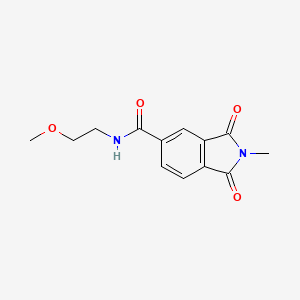 molecular formula C13H14N2O4 B5487545 N-(2-methoxyethyl)-2-methyl-1,3-dioxo-5-isoindolinecarboxamide 