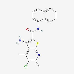 molecular formula C20H16ClN3OS B5487575 3-amino-5-chloro-4,6-dimethyl-N-1-naphthylthieno[2,3-b]pyridine-2-carboxamide 