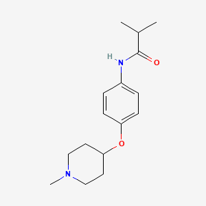 molecular formula C16H24N2O2 B5487589 2-methyl-N-{4-[(1-methyl-4-piperidinyl)oxy]phenyl}propanamide 