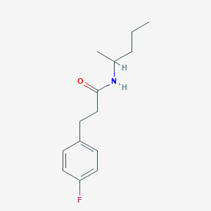molecular formula C14H20FNO B5487597 3-(4-fluorophenyl)-N-(1-methylbutyl)propanamide 