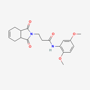 molecular formula C19H22N2O5 B5487605 N-(2,5-dimethoxyphenyl)-3-(1,3-dioxo-1,3,3a,4,7,7a-hexahydro-2H-isoindol-2-yl)propanamide 