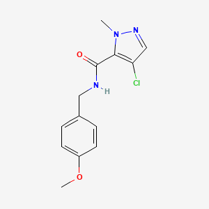 molecular formula C13H14ClN3O2 B5487631 4-chloro-N-(4-methoxybenzyl)-1-methyl-1H-pyrazole-5-carboxamide 