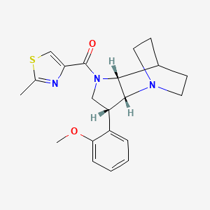 molecular formula C21H25N3O2S B5487639 (3R*,3aR*,7aR*)-3-(2-methoxyphenyl)-1-[(2-methyl-1,3-thiazol-4-yl)carbonyl]octahydro-4,7-ethanopyrrolo[3,2-b]pyridine 