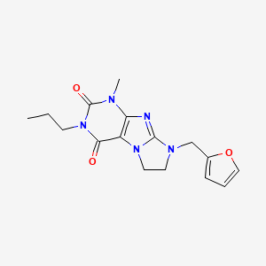 8-(2-furylmethyl)-1-methyl-3-propyl-7,8-dihydro-1H-imidazo[2,1-f]purine-2,4(3H,6H)-dione