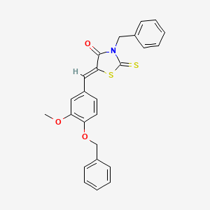 3-benzyl-5-[4-(benzyloxy)-3-methoxybenzylidene]-2-thioxo-1,3-thiazolidin-4-one