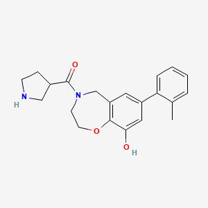 7-(2-methylphenyl)-4-(3-pyrrolidinylcarbonyl)-2,3,4,5-tetrahydro-1,4-benzoxazepin-9-ol hydrochloride