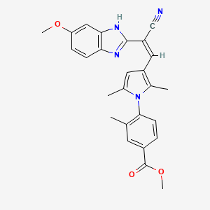 methyl 4-{3-[2-cyano-2-(5-methoxy-1H-benzimidazol-2-yl)vinyl]-2,5-dimethyl-1H-pyrrol-1-yl}-3-methylbenzoate