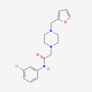 N-(3-chlorophenyl)-2-[4-(2-furylmethyl)-1-piperazinyl]acetamide