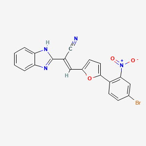 molecular formula C20H11BrN4O3 B5487722 2-(1H-benzimidazol-2-yl)-3-[5-(4-bromo-2-nitrophenyl)-2-furyl]acrylonitrile 