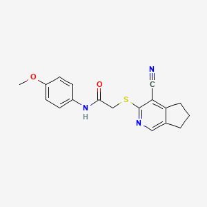 2-[(4-cyano-6,7-dihydro-5H-cyclopenta[c]pyridin-3-yl)thio]-N-(4-methoxyphenyl)acetamide