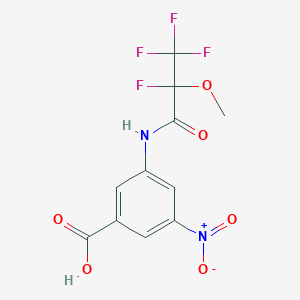 molecular formula C11H8F4N2O6 B5487737 3-nitro-5-[(2,3,3,3-tetrafluoro-2-methoxypropanoyl)amino]benzoic acid 