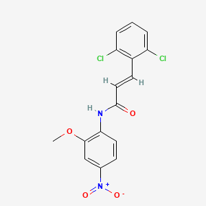 molecular formula C16H12Cl2N2O4 B5487770 3-(2,6-dichlorophenyl)-N-(2-methoxy-4-nitrophenyl)acrylamide 