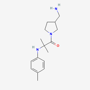 molecular formula C16H25N3O B5487778 N-{2-[3-(aminomethyl)-1-pyrrolidinyl]-1,1-dimethyl-2-oxoethyl}-4-methylaniline dihydrochloride 