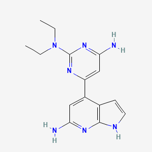 6-(6-amino-1H-pyrrolo[2,3-b]pyridin-4-yl)-N~2~,N~2~-diethylpyrimidine-2,4-diamine
