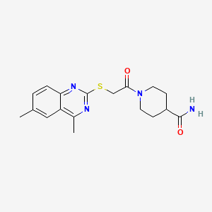 1-{[(4,6-dimethylquinazolin-2-yl)thio]acetyl}piperidine-4-carboxamide