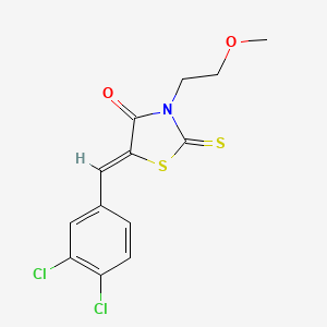 molecular formula C13H11Cl2NO2S2 B5487825 5-(3,4-dichlorobenzylidene)-3-(2-methoxyethyl)-2-thioxo-1,3-thiazolidin-4-one 