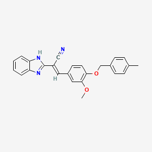 molecular formula C25H21N3O2 B5487840 2-(1H-benzimidazol-2-yl)-3-{3-methoxy-4-[(4-methylbenzyl)oxy]phenyl}acrylonitrile 