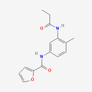 molecular formula C15H16N2O3 B5487845 N-[4-methyl-3-(propionylamino)phenyl]-2-furamide 