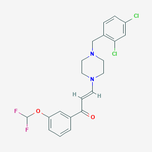 3-[4-(2,4-dichlorobenzyl)-1-piperazinyl]-1-[3-(difluoromethoxy)phenyl]-2-propen-1-one