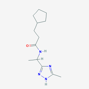 3-cyclopentyl-N-[1-(5-methyl-1H-1,2,4-triazol-3-yl)ethyl]propanamide