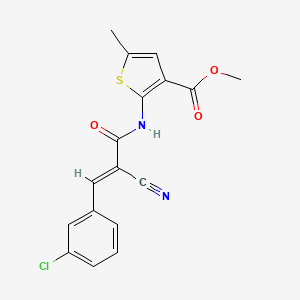 methyl 2-{[3-(3-chlorophenyl)-2-cyanoacryloyl]amino}-5-methyl-3-thiophenecarboxylate