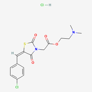molecular formula C16H18Cl2N2O4S B5487886 2-(dimethylamino)ethyl [5-(4-chlorobenzylidene)-2,4-dioxo-1,3-thiazolidin-3-yl]acetate hydrochloride 