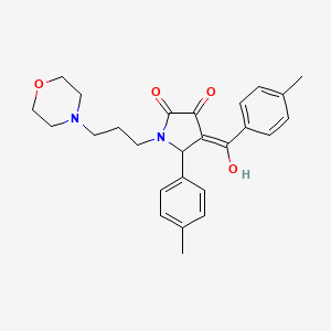 molecular formula C26H30N2O4 B5487894 3-hydroxy-4-(4-methylbenzoyl)-5-(4-methylphenyl)-1-[3-(4-morpholinyl)propyl]-1,5-dihydro-2H-pyrrol-2-one 