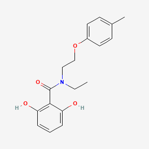 N-ethyl-2,6-dihydroxy-N-[2-(4-methylphenoxy)ethyl]benzamide