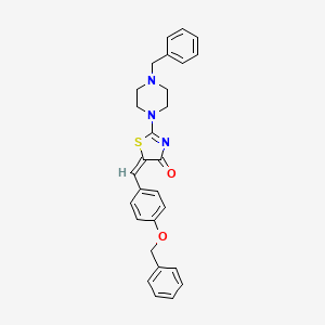 molecular formula C28H27N3O2S B5487934 5-[4-(benzyloxy)benzylidene]-2-(4-benzyl-1-piperazinyl)-1,3-thiazol-4(5H)-one 
