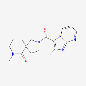 molecular formula C17H21N5O2 B5487958 7-methyl-2-[(2-methylimidazo[1,2-a]pyrimidin-3-yl)carbonyl]-2,7-diazaspiro[4.5]decan-6-one 
