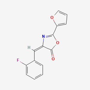 molecular formula C14H8FNO3 B5487970 4-(2-fluorobenzylidene)-2-(2-furyl)-1,3-oxazol-5(4H)-one 