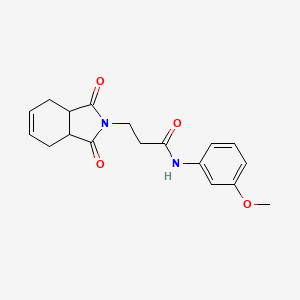 molecular formula C18H20N2O4 B5487974 3-(1,3-dioxo-1,3,3a,4,7,7a-hexahydro-2H-isoindol-2-yl)-N-(3-methoxyphenyl)propanamide 
