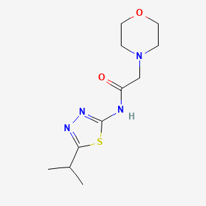 molecular formula C11H18N4O2S B5487976 N-(5-isopropyl-1,3,4-thiadiazol-2-yl)-2-(4-morpholinyl)acetamide 