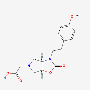 {(3aS*,6aR*)-3-[2-(4-methoxyphenyl)ethyl]-2-oxohexahydro-5H-pyrrolo[3,4-d][1,3]oxazol-5-yl}acetic acid