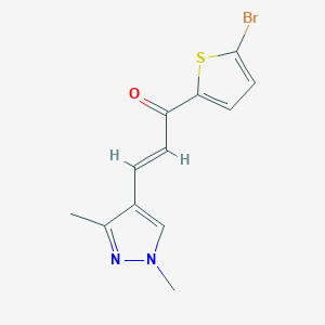 1-(5-bromo-2-thienyl)-3-(1,3-dimethyl-1H-pyrazol-4-yl)-2-propen-1-one