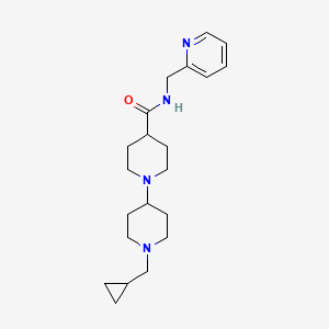 molecular formula C21H32N4O B5487990 1'-(cyclopropylmethyl)-N-(pyridin-2-ylmethyl)-1,4'-bipiperidine-4-carboxamide 