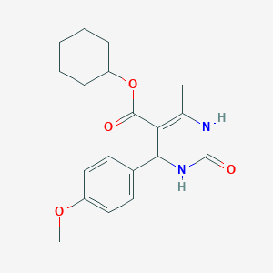 molecular formula C19H24N2O4 B5487999 cyclohexyl 4-(4-methoxyphenyl)-6-methyl-2-oxo-1,2,3,4-tetrahydro-5-pyrimidinecarboxylate 