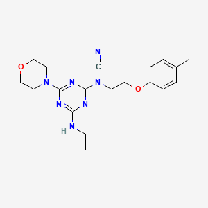 [4-(ethylamino)-6-(4-morpholinyl)-1,3,5-triazin-2-yl][2-(4-methylphenoxy)ethyl]cyanamide