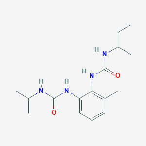 molecular formula C16H26N4O2 B5488020 N-(sec-butyl)-N''-(2-{[(isopropylamino)carbonyl]amino}-6-methylphenyl)urea 