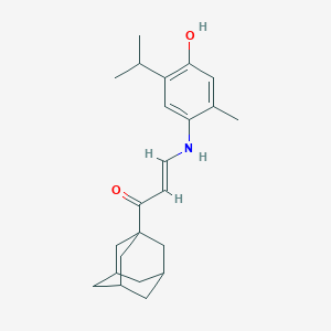 molecular formula C23H31NO2 B5488037 1-(1-adamantyl)-3-[(4-hydroxy-5-isopropyl-2-methylphenyl)amino]-2-propen-1-one 