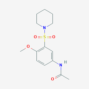 molecular formula C14H20N2O4S B5488038 N-[4-methoxy-3-(1-piperidinylsulfonyl)phenyl]acetamide 