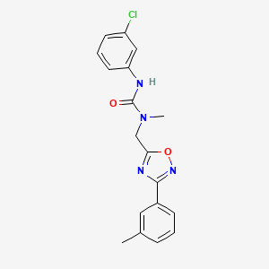 molecular formula C18H17ClN4O2 B5488053 N'-(3-chlorophenyl)-N-methyl-N-{[3-(3-methylphenyl)-1,2,4-oxadiazol-5-yl]methyl}urea 