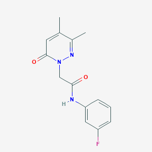 2-(3,4-dimethyl-6-oxo-1(6H)-pyridazinyl)-N-(3-fluorophenyl)acetamide