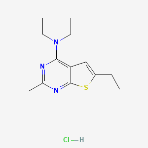 N,N,6-triethyl-2-methylthieno[2,3-d]pyrimidin-4-amine hydrochloride